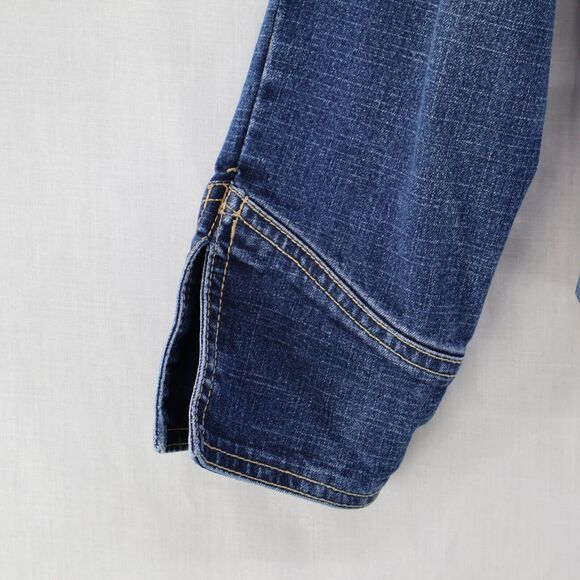 Vintage AMI Denim Jacket Women Size Medium Blue Trucker Cowgirl Western - Picture 5 of 9